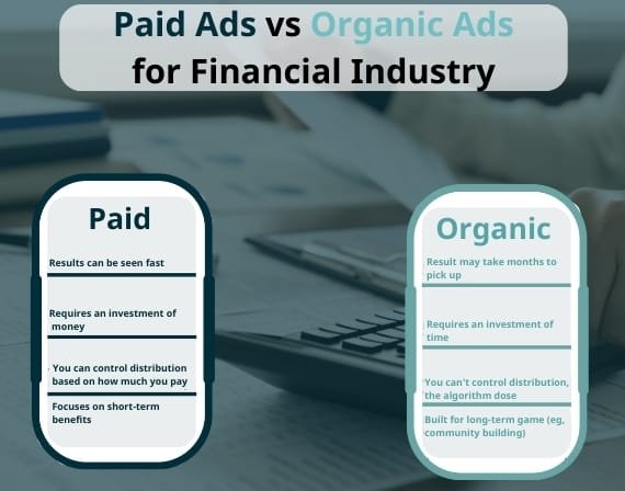 organic vs paid ads for financial industry