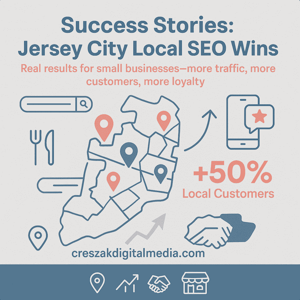 SEO Services in Jersey City success stories by CresZak Digital Media driving local business growth