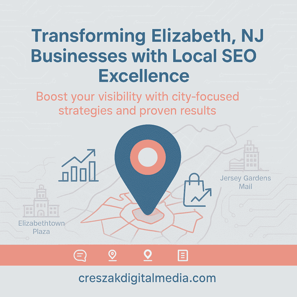 SEO Services in Elizabeth showcasing local business success by CresZak Digital Media through proven local SEO growth