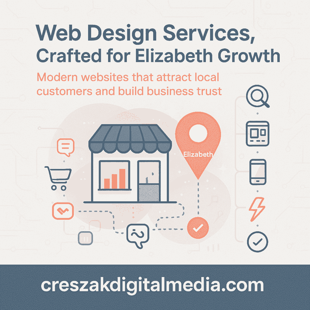 Creszak Web Design Services boosting local visibility in Elizabeth, NJ, with SEO-focused, high-performance websites