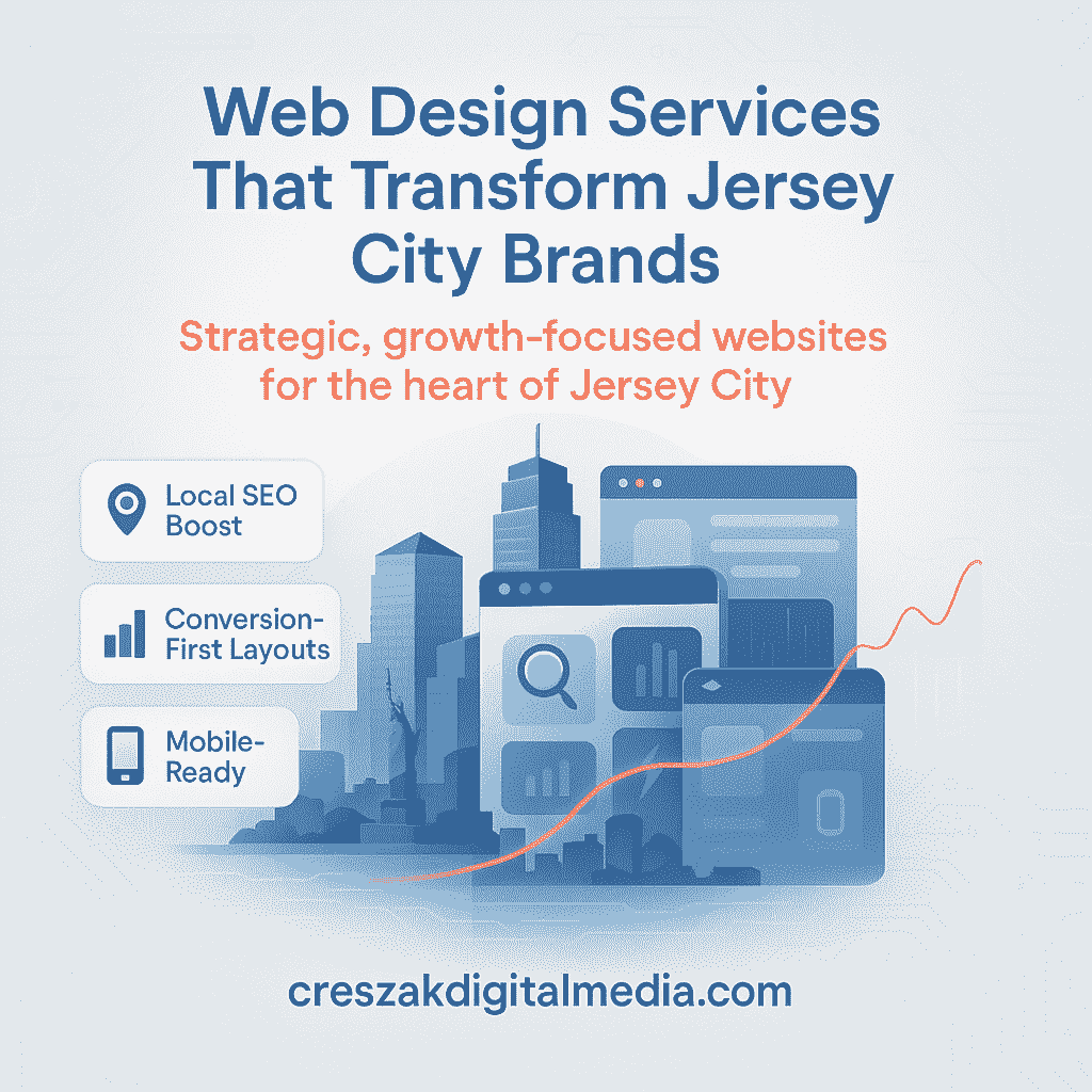 Creszak Web Design Services boosting local visibility in Jersey City with SEO-optimized, high-performance websites