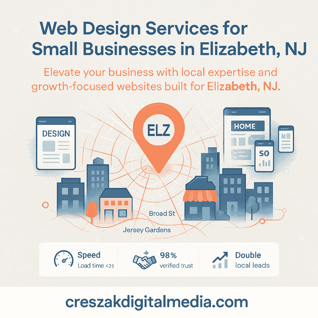 Entity-based Web Design Services in Elizabeth, NJ, creating trust and credibility with tailored website strategies