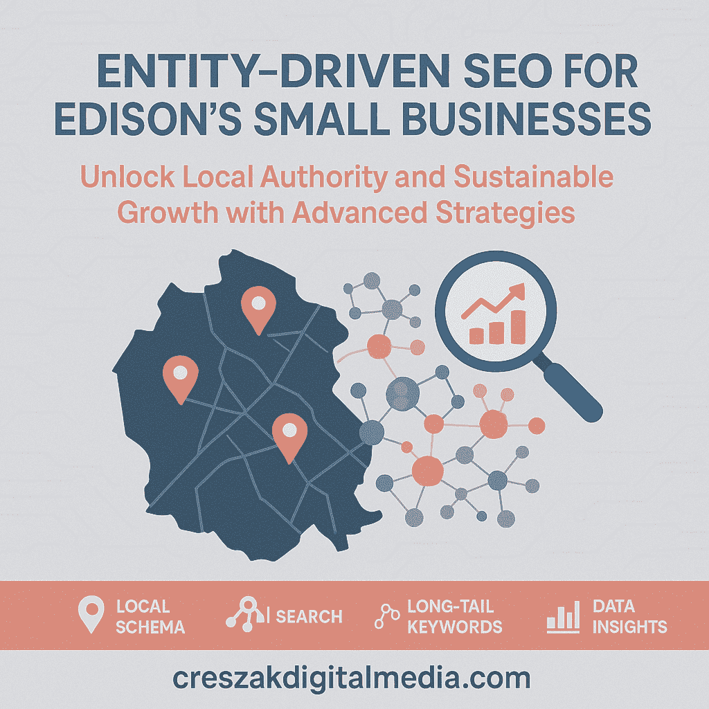 Entity driven SEO Services in Edison helping small brands grow by CresZak Digital Media through semantic SEO optimization approach