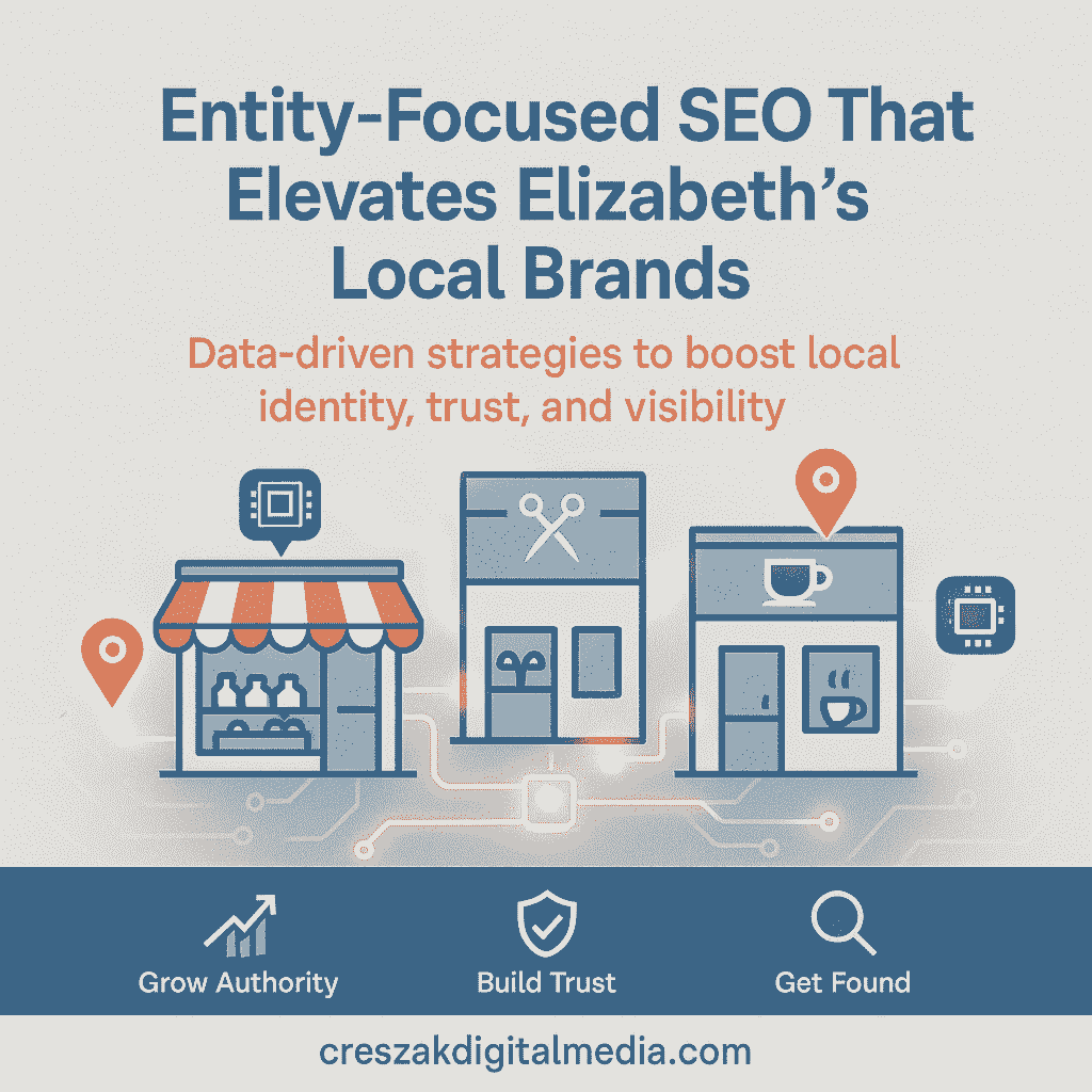 Entity driven SEO Services in Elizabeth helping small brands grow by CresZak Digital Media using semantic SEO approach