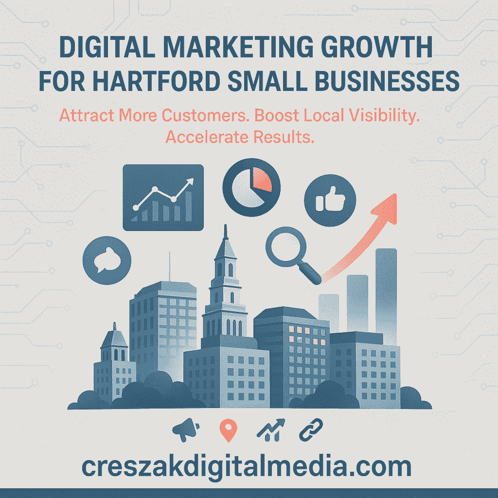Leading Digital Marketing Services in Hartford for growth by CresZak Digital Media using local SEO strategy to increase visibility