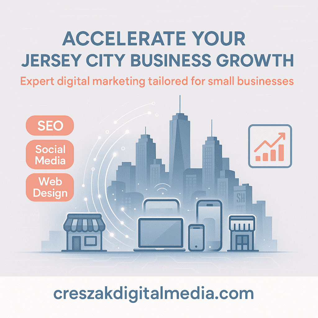 Digital Marketing Services in Jersey City helping small businesses thrive with expert SEO strategy by CresZak Digital Media
