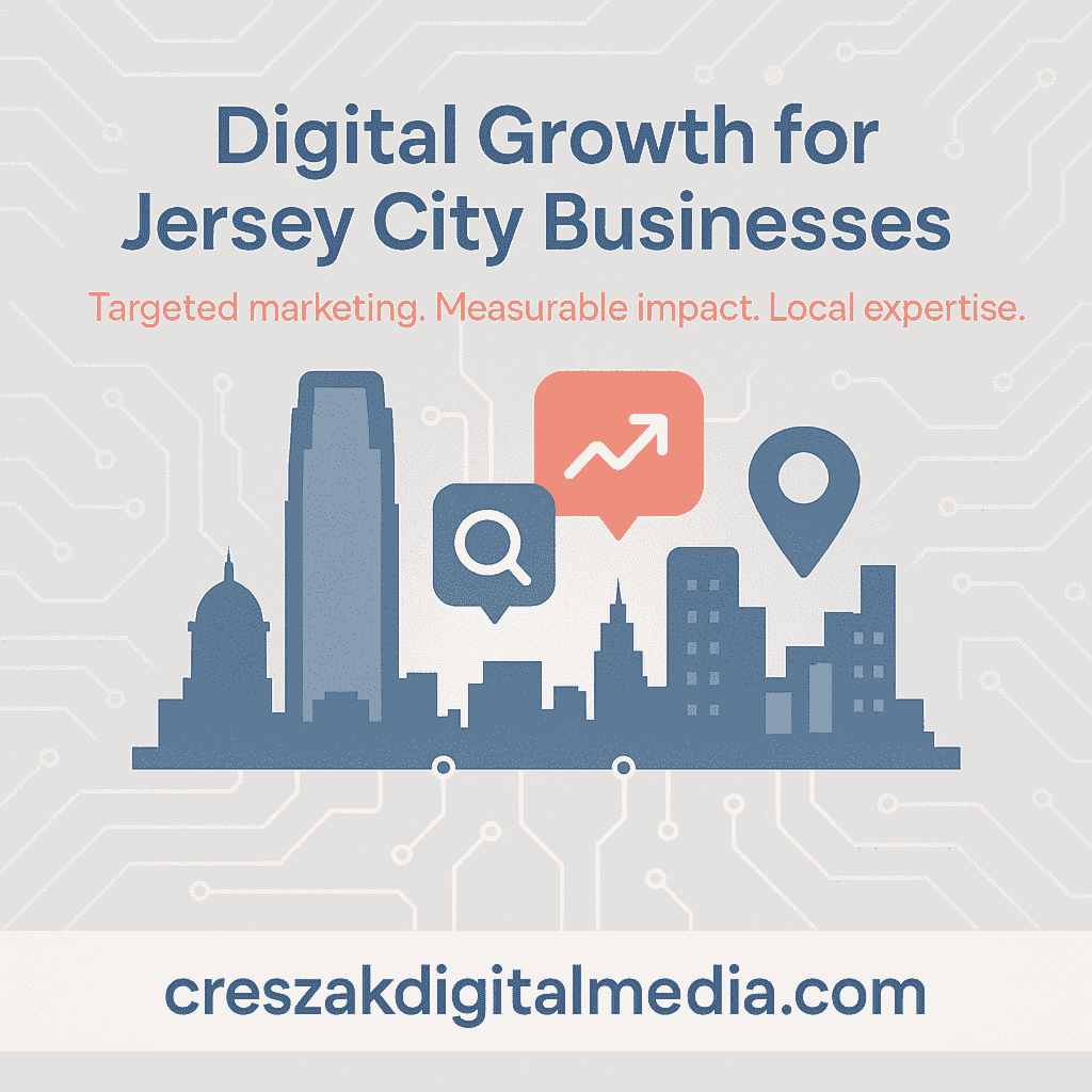 Digital Marketing Services in Jersey City transforming local SEO visibility with proven strategy by CresZak Digital Media