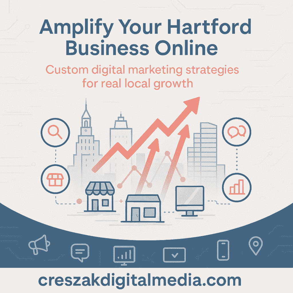 Digital Marketing Services in Hartford helping small businesses grow with expert SEO strategy by CresZak Digital Media