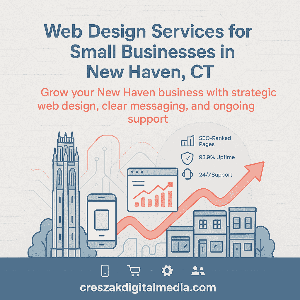 How small teams grow with Web Design Services in New Haven by CresZak Digital Media using scalable responsive website design