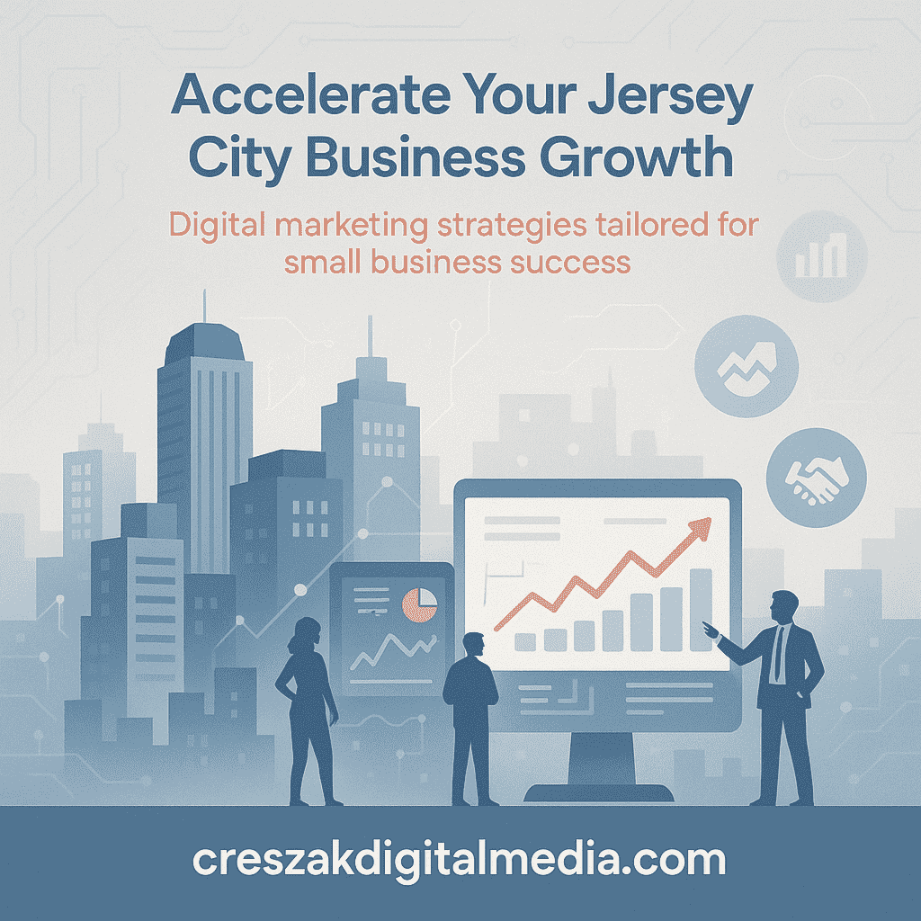 Digital Marketing Services in Jersey City NJ for growth by CresZak Digital Media using local SEO strategy to increase visibility