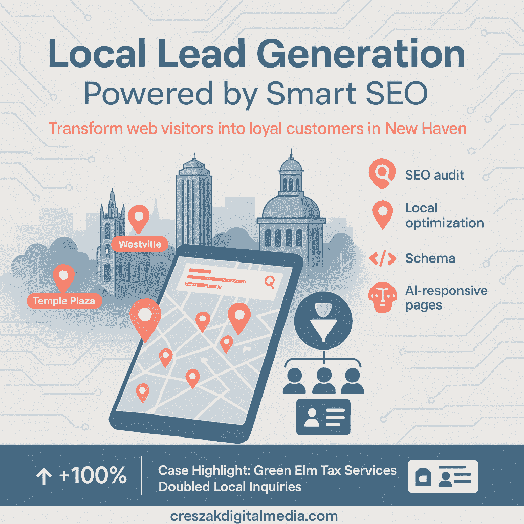 Seo Services in New Haven driving local lead generation through strategic targeting and content alignment