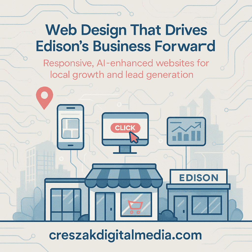 Local web growth in Edison driven by expert Web Design Services, enhancing digital presence and boosting SEO rankings