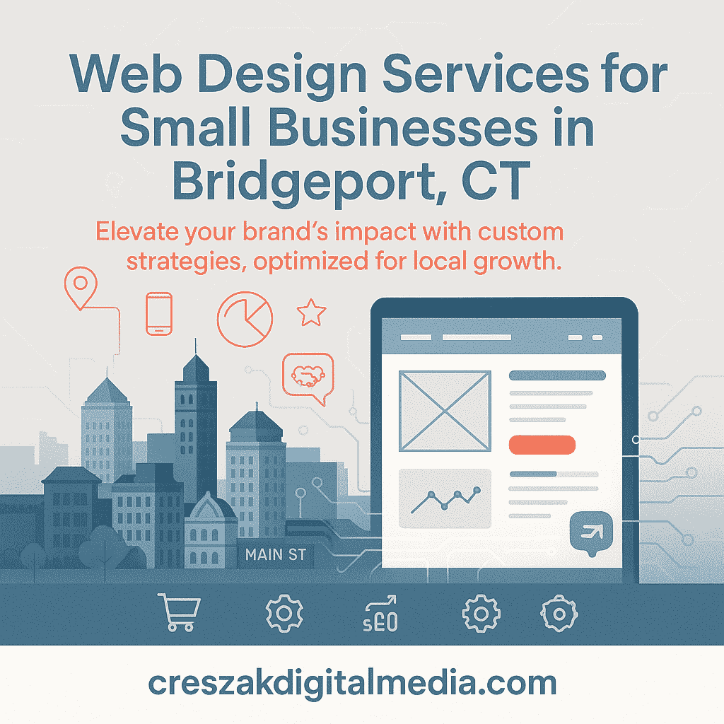 Web Design Services in Bridgeport powering local web growth by CresZak Digital Media with responsive design and user experience optimization