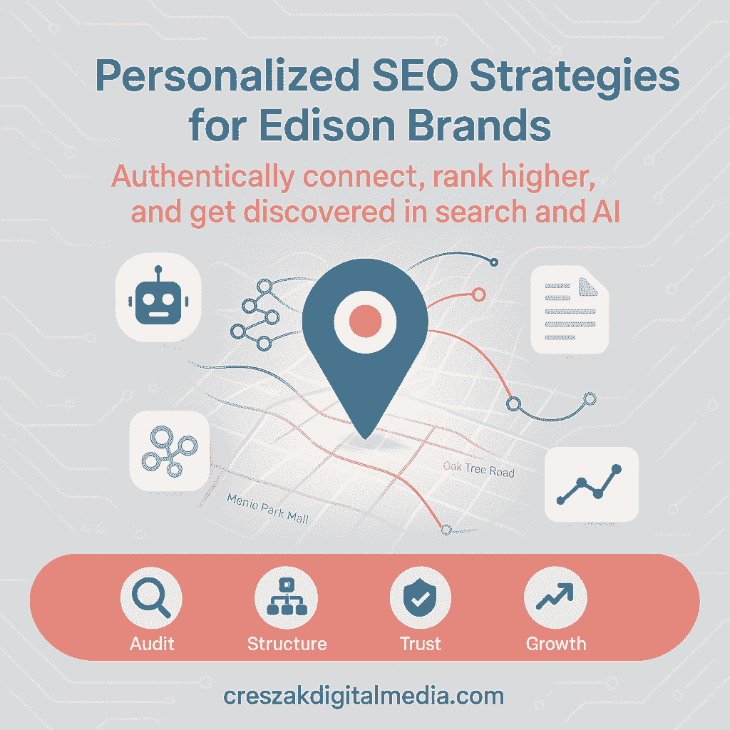SEO Services in Edison personalized strategies connecting brands with customers by CresZak Digital Media through local SEO expertise