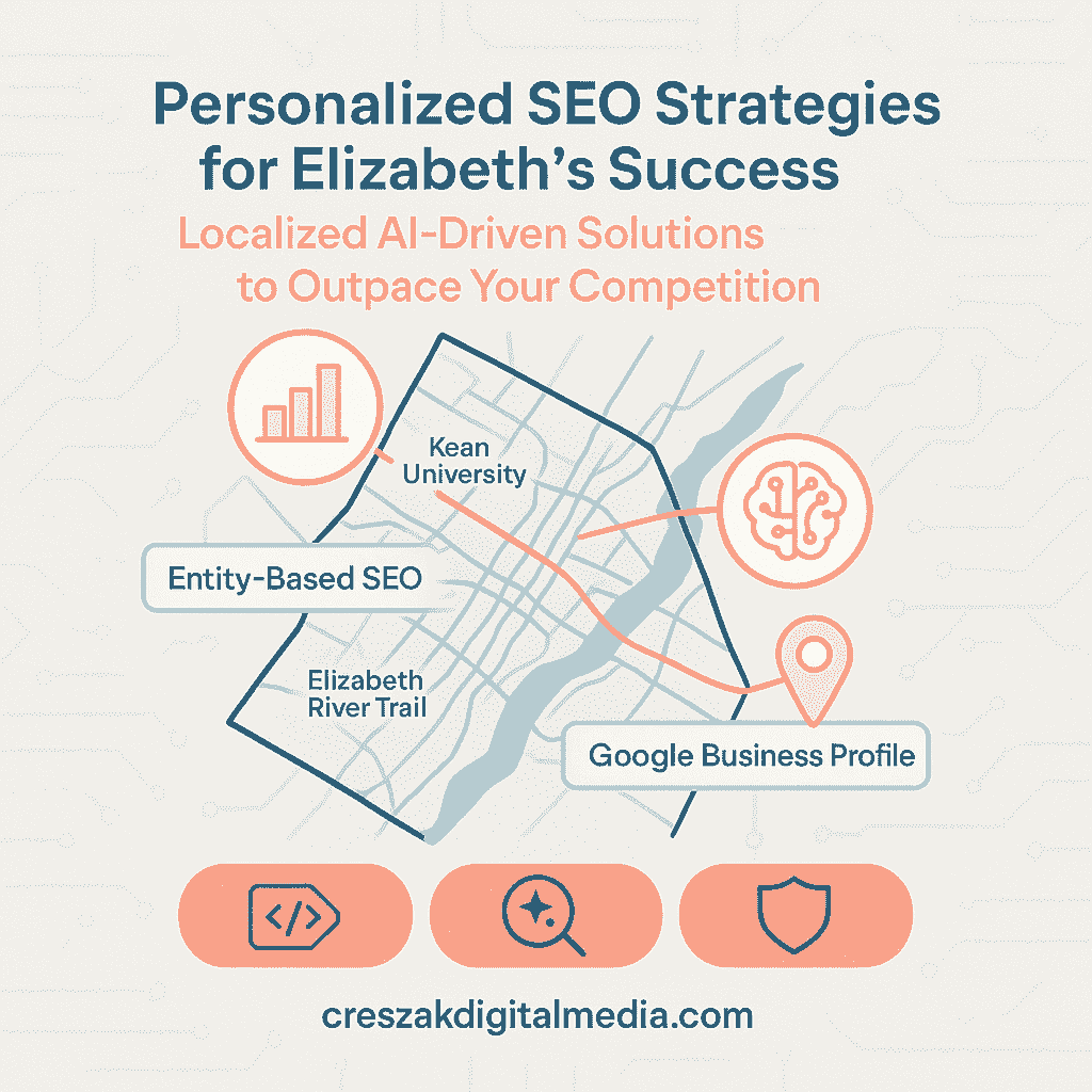 personalized seo strategies for elizabeth’s small business success SEO Services in Elizabeth making brands AI and user ready by CresZak Digital Media through entity optimization strategy