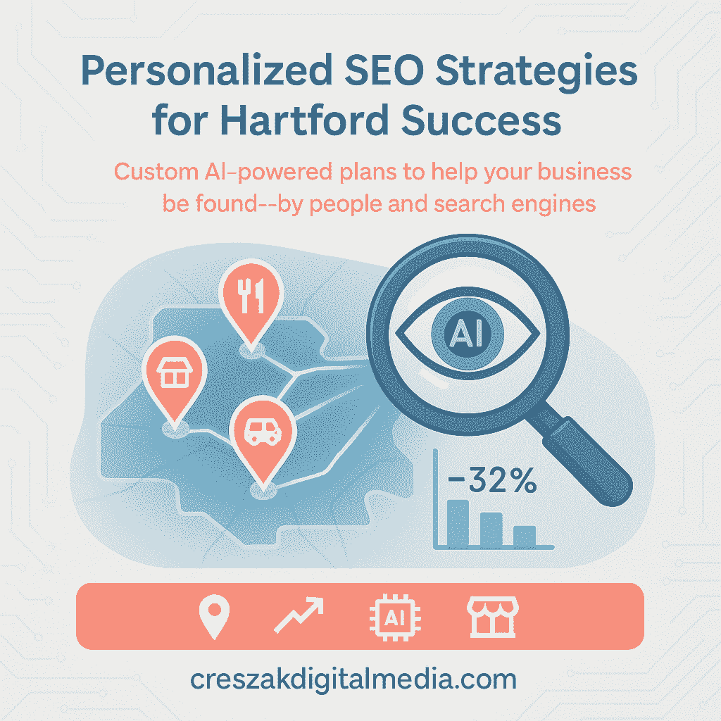 SEO Services in Hartford helping businesses get found by people and AI through entity optimization by CresZak Digital Media