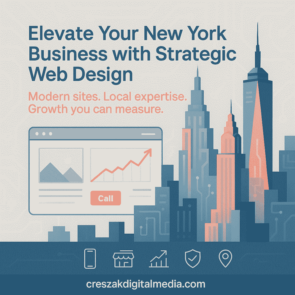 Web Design Services in New York optimized for AI discovery and human search visibility by CresZak Digital Media