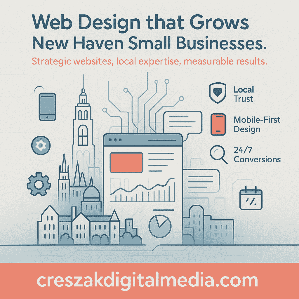 Web Design Services in New Haven for small businesses by CresZak Digital Media delivering strategic website design for growth and conversions