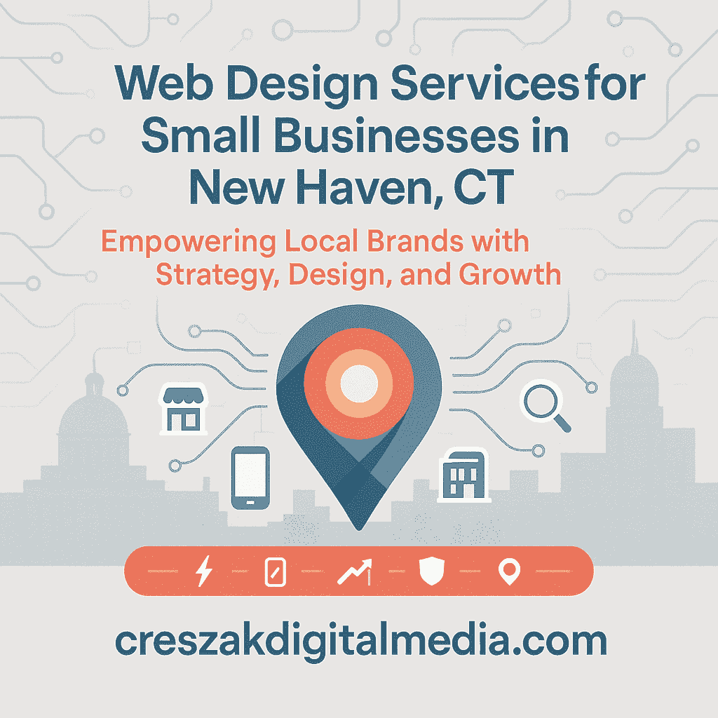 Website content strategy in Web Design Services in New Haven by CresZak Digital Media improving conversions with local SEO
