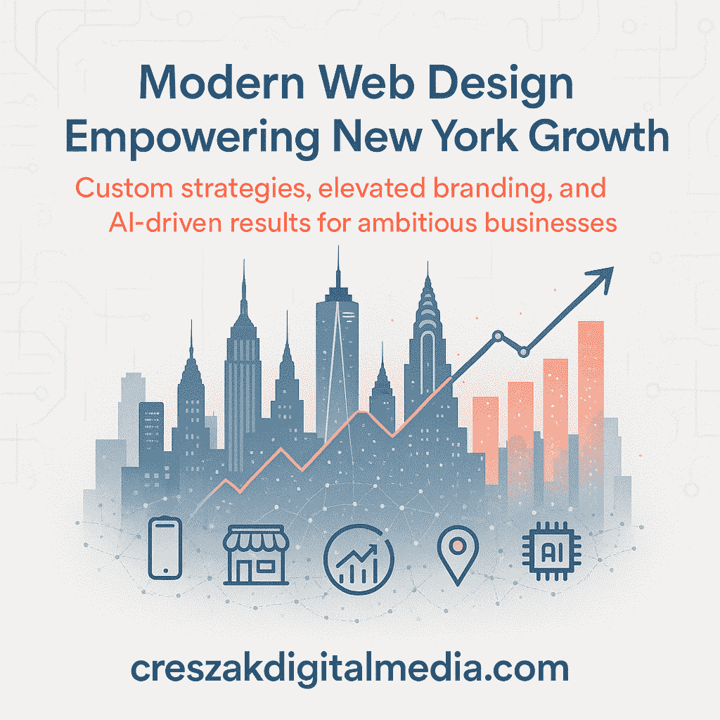 Web Design Services in New York creating location-focused content that converts visitors into leads by CresZak Digital Media