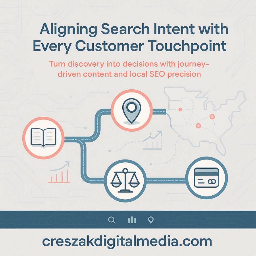 aligning search intent optimization with customer journey mapping CresZak Digital Media aligns search intent with customer journeys through SEO Services.