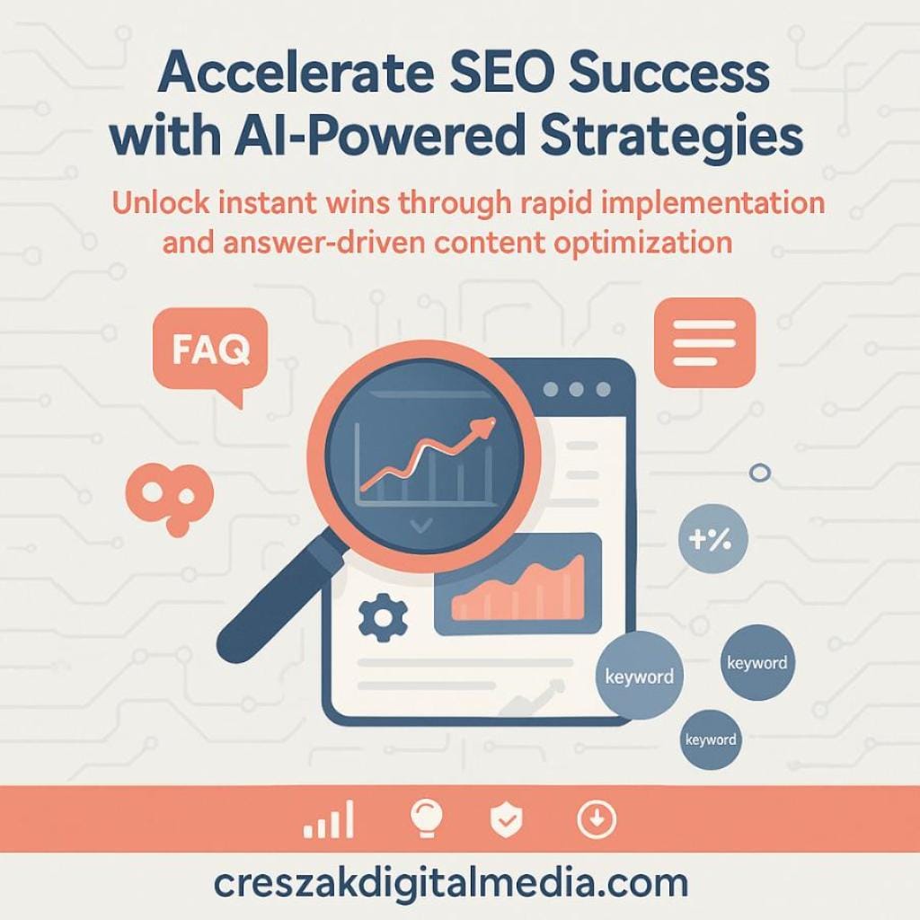 anyone having good results with ai content when leveraging quick wins for seo to improve website strategies AI Content Results Improved with Quick Win Website SEO Services by CresZak Digital Media