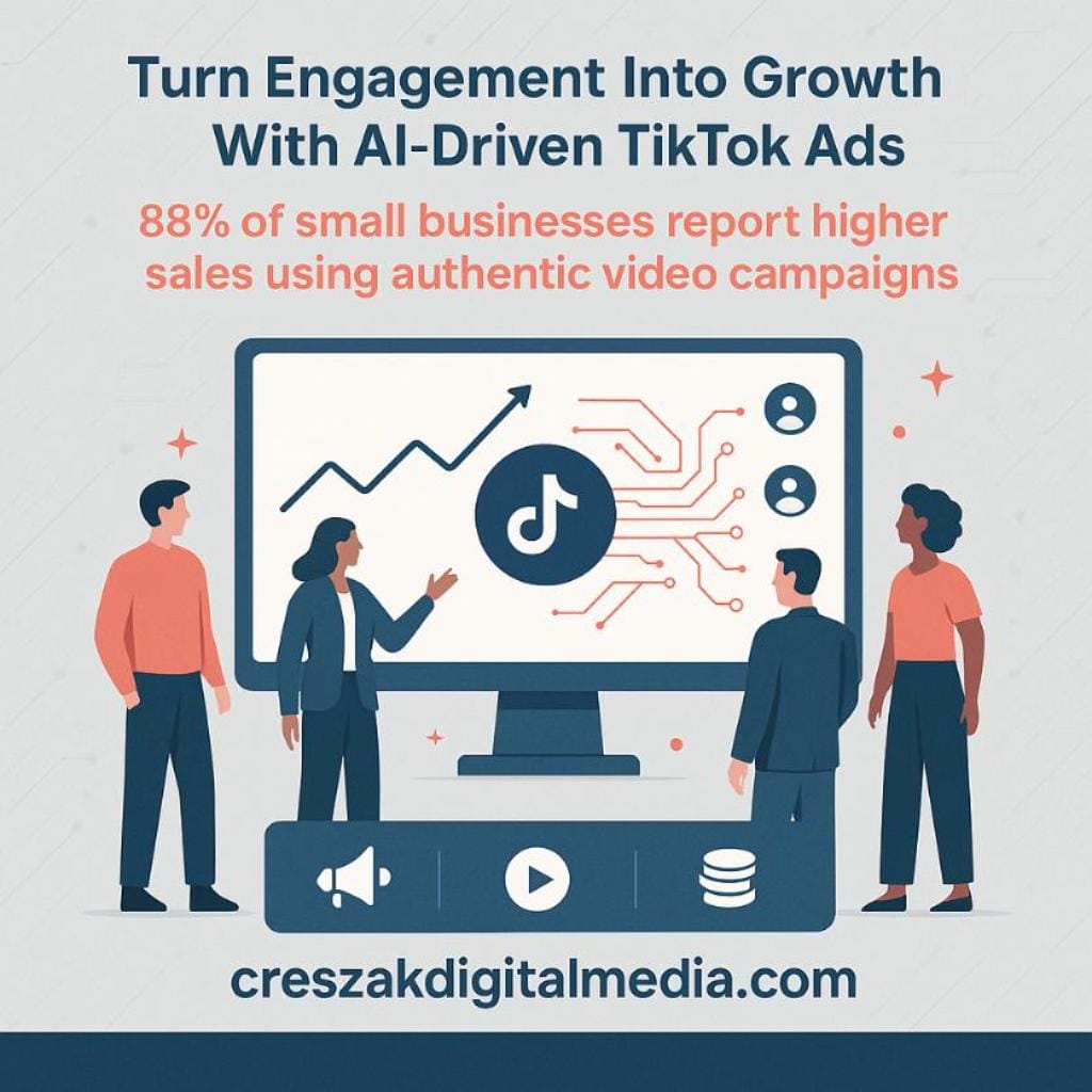 are ai-generated tiktok ads delivering results for small businesses like other top-performing social media ad campaigns AI-generated TikTok ad optimization with Social Media Ads Services by CresZak Digital Media.