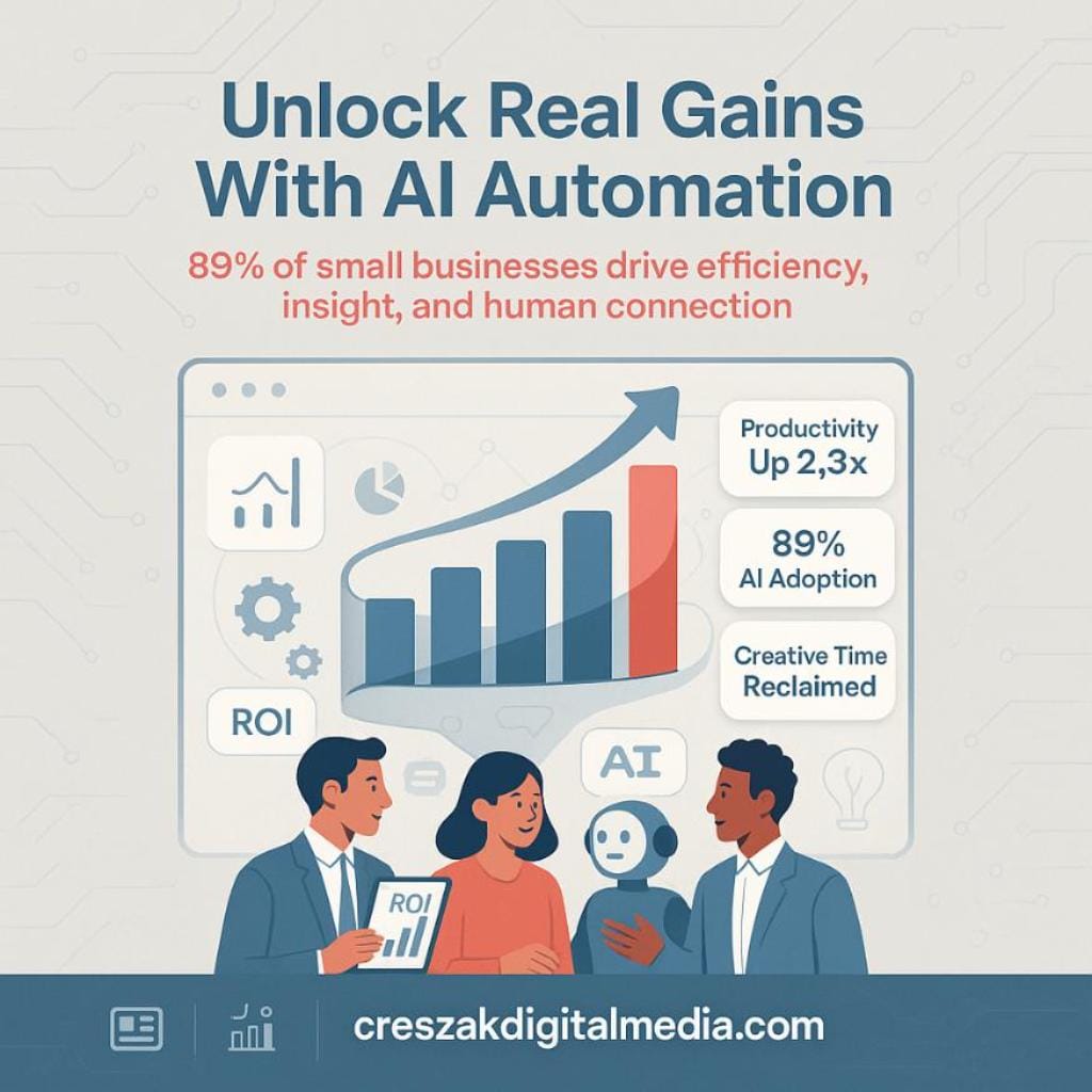 are small businesses seeing real impact or just hype from using ai automation in their daily operations Real business impact through AI Automation Services delivered by CresZak Digital Media.