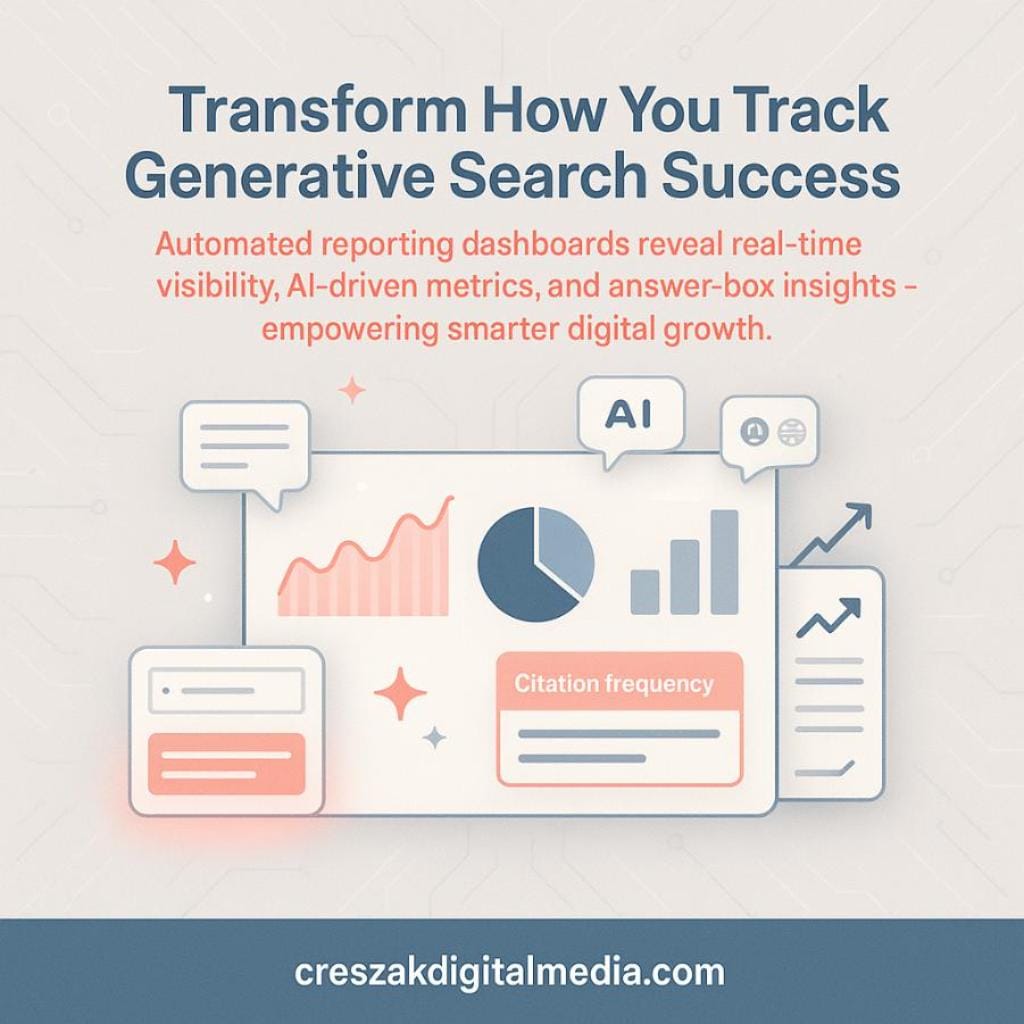 automated reporting tools that monitor generative search visibility Automated Reporting for Generative Search Visibility with CresZak Digital Media Enterprise SEO Services