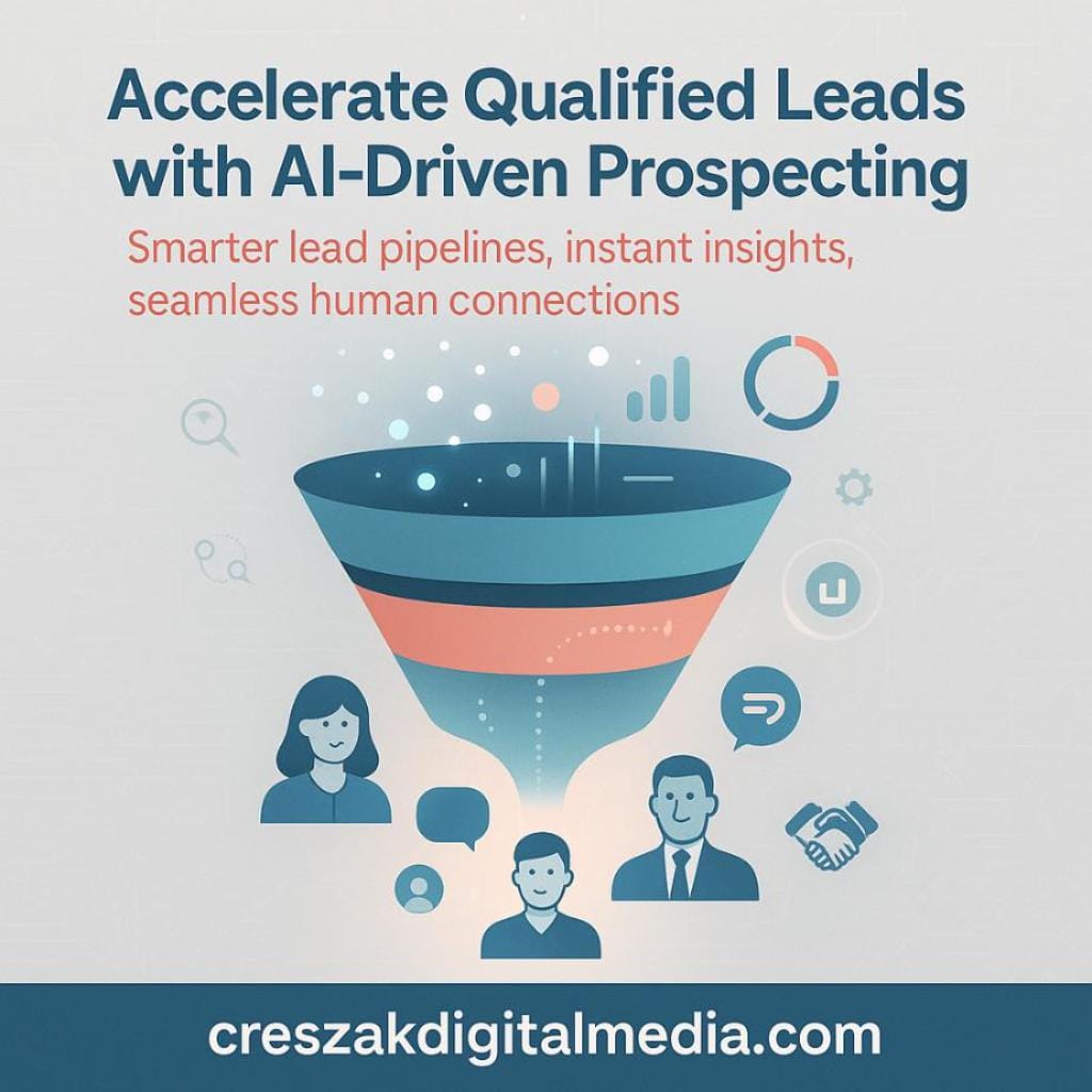 building smart lead pipelines with ai-powered prospecting systems AI customer finders transforming lead discovery and improving Lead Gen SEO Services by CresZak Digital Media