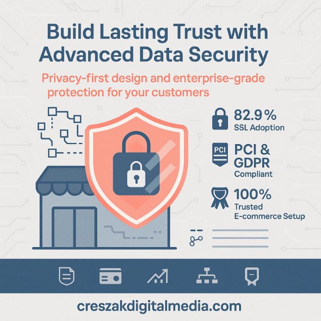 building trust through advanced data protection Building trust with advanced data protection using Shopify Web Design Services by CresZak Digital Media