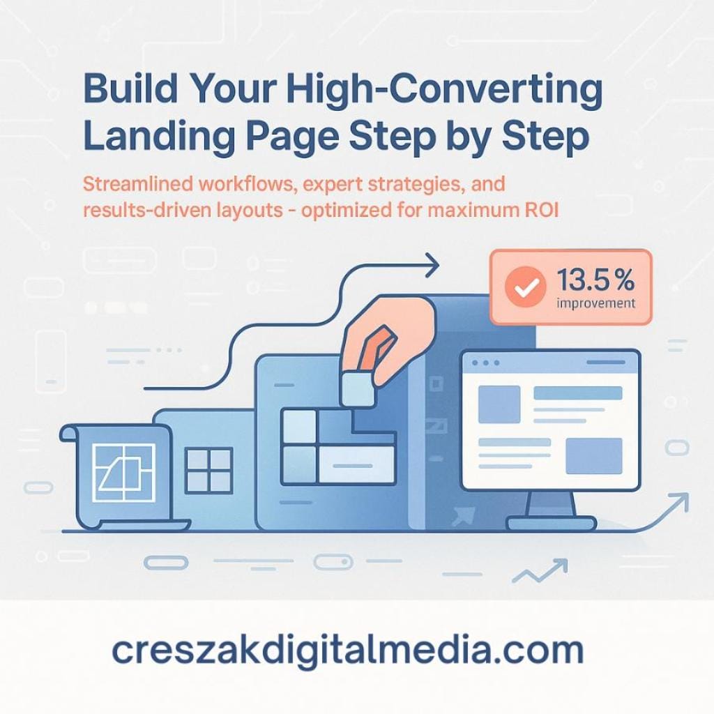 building your high-converting landing page step by step Step-by-step high-converting pages by CresZak Digital Media Landing Page Design Services