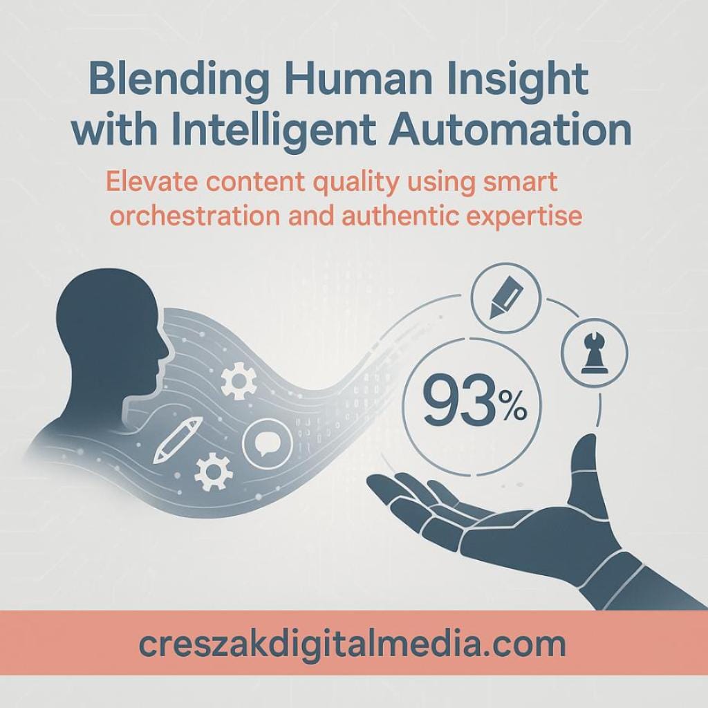 combining human expertise with intelligent automation Combining Human Expertise and Automation Using Website SEO Services by CresZak Digital Media
