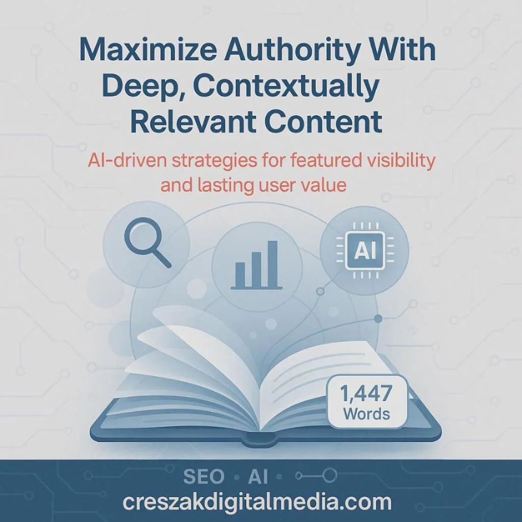 How content depth and contextual relevance strengthen SEO Services for Small Businesses by CresZak Digital Media.