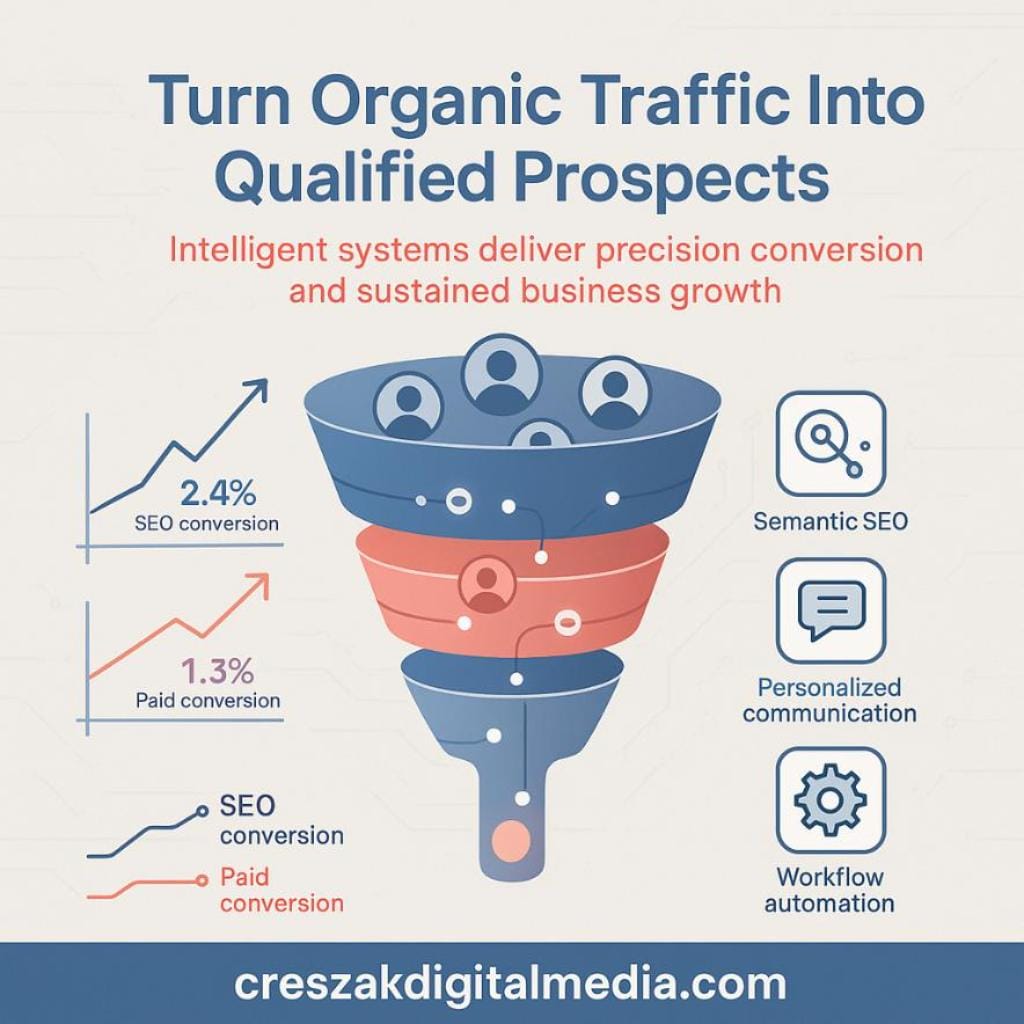converting organic traffic into qualified prospects with customer acquisition systems Converting organic traffic into qualified prospects with Lead Gen SEO Services by CresZak Digital Media.