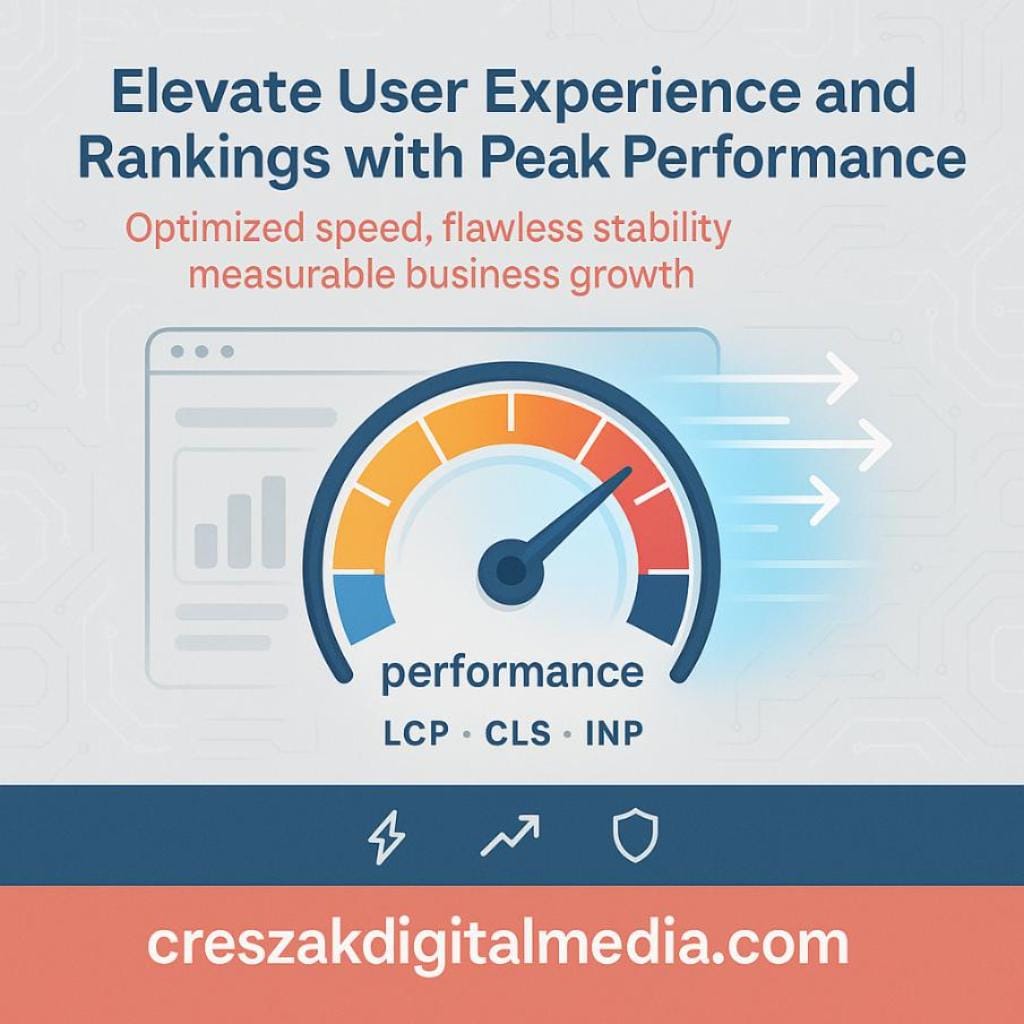 core web vitals improvement elevates user experience and search rankings simultaneously Core Web Vitals Improvement Using CresZak Digital Media Enterprise SEO Services