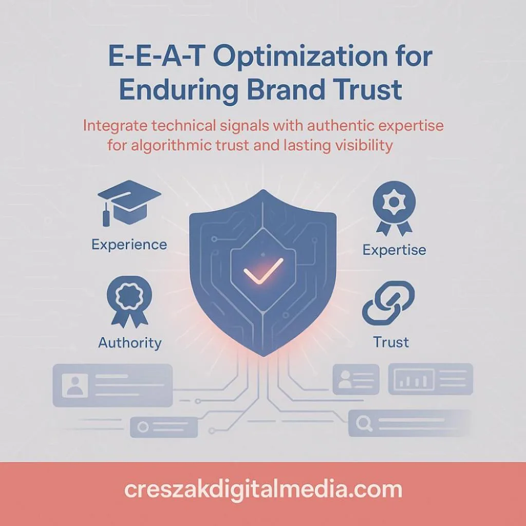 How integrating technical signals boosts E-E-A-T and strengthens SEO Services for Small Businesses by CresZak Digital Media.
