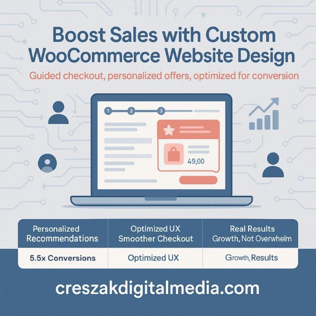 how custom woocommerce website design boosts sales How custom WooCommerce Web Design Services by CresZak Digital Media boost online sales