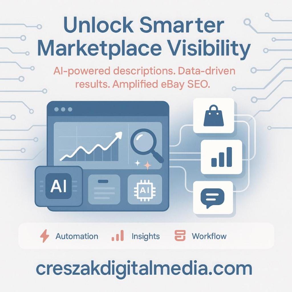 Seller Use of AI-Generated Descriptions for Visibility with CresZak Digital Media eBay SEO Services