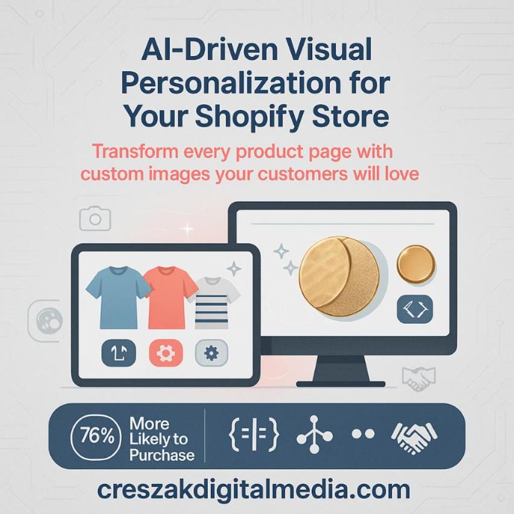 how do top shopify web design companies add ai powered image customization for small business product pages How top agencies like CresZak Digital Media add AI-powered image customization through Shopify Web Design Services