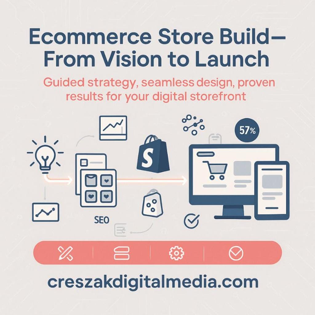 how does cdm build ecommerce stores from concept to completion CresZak Digital Media Ecommerce Web Design Services building stores from concept to completion.
