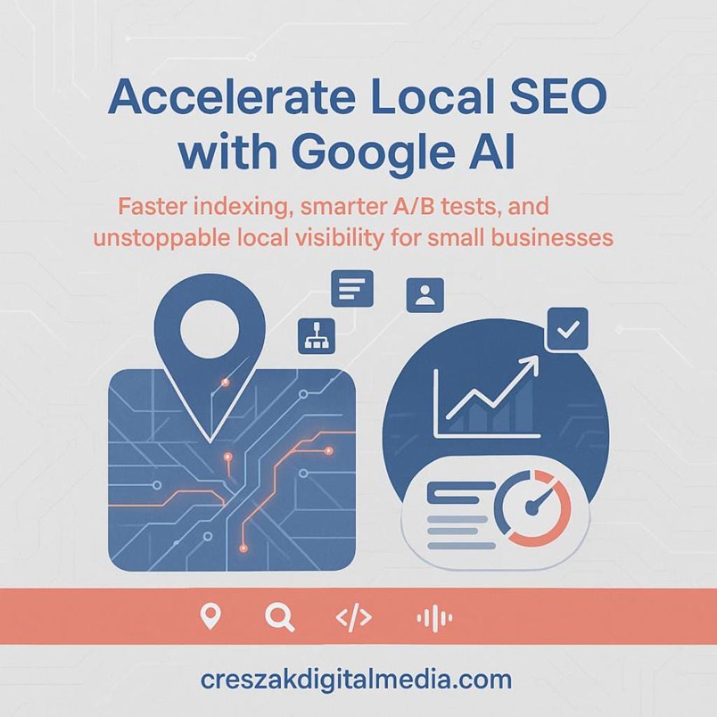 how is google’s ai mode redefining local seo services for small businesses through local seo ab testing and rapid url indexers How AI-driven strategies enhance Local SEO Services for small businesses through testing and indexing by CresZak Digital Media.