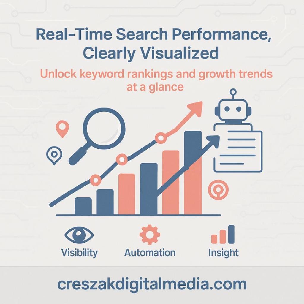 Rank tracking tools providing real-time performance insights for Local SEO Services – CresZak Digital Media.