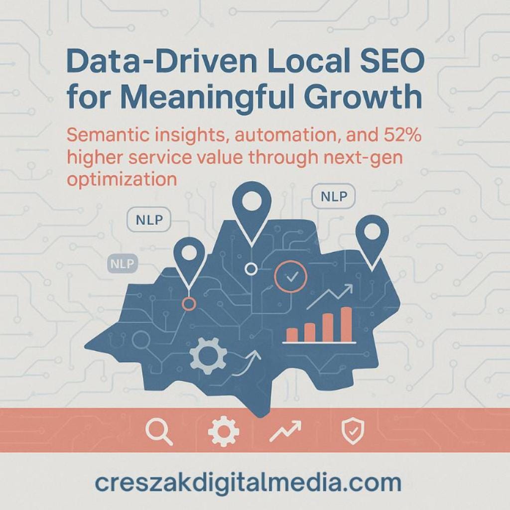improving local seo based on data using semantic seo entities Data-driven improvements using semantic SEO entities to strengthen Local SEO Services – CresZak Digital Media.