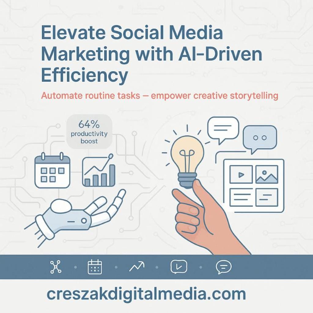 in your current social media marketing service stack, which parts are streamlined by ai and which areas still require manual input for creative control AI-streamlined Social Media Marketing Services with human creative control by CresZak Digital Media.