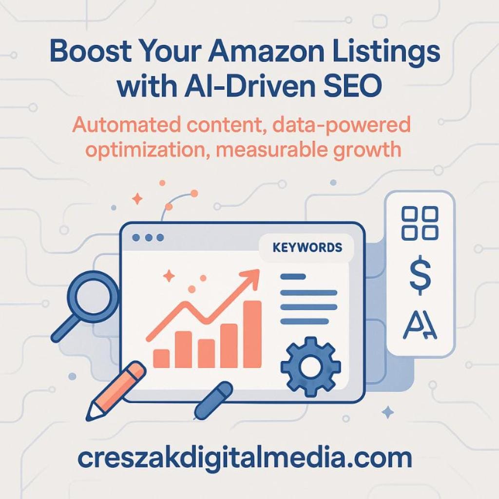 is anyone using ai alongside amazon seo tools to create better-performing amazon listings Using AI with Amazon SEO Services for Better Listing Performance by CresZak Digital Media