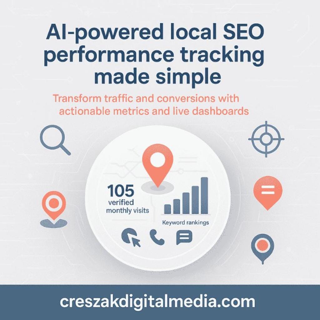 AI-powered performance tracking measuring key metrics for Local SEO Services success – CresZak Digital Media.