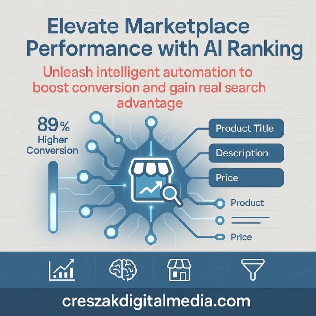 Machine Learning Ranking Models Enhancing Marketplace Intelligence via CresZak Digital Media eBay SEO Services