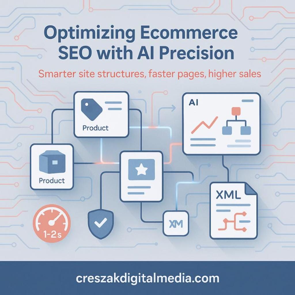 optimizing ecommerce technical seo using ai tools for site architecture AI Tools Enhancing Site Architecture via Ecommerce SEO Services by CresZak Digital Media