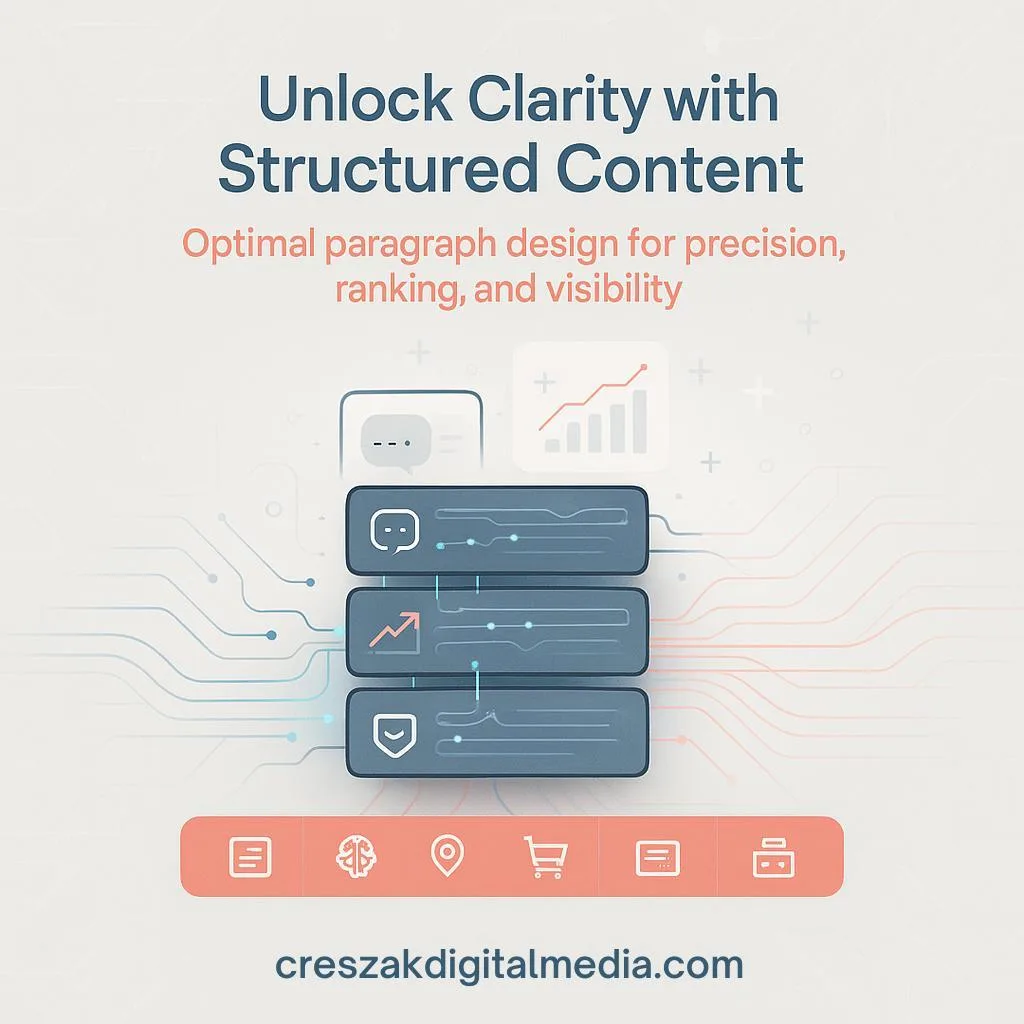 How optimizing paragraph structure for NLP comprehension strengthens SEO Services for Small Businesses by CresZak Digital Media.